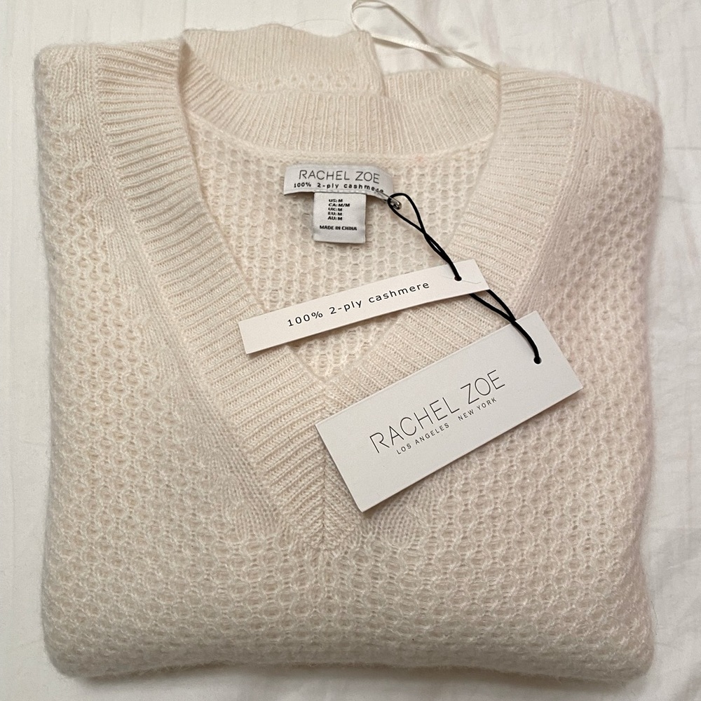 🎁Gorgeous Present! 💝 Rachel Zoe 2 ply Cashmere Sweater 🎉NEW WITH TAGS🎉